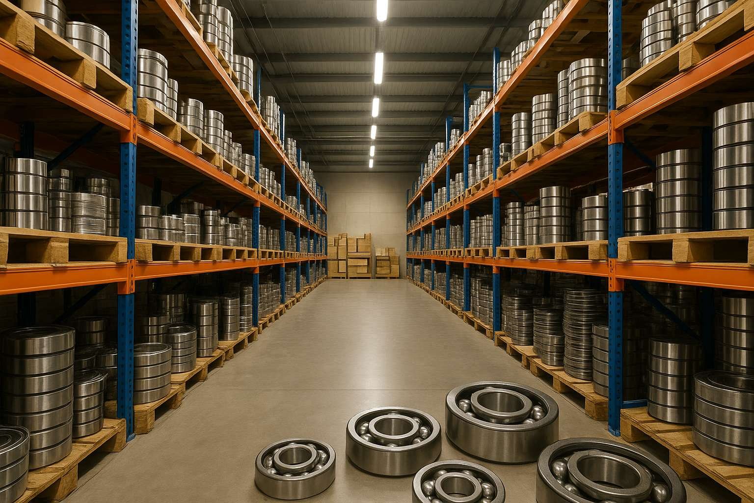 Close-up of industrial bearings